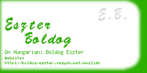 eszter boldog business card